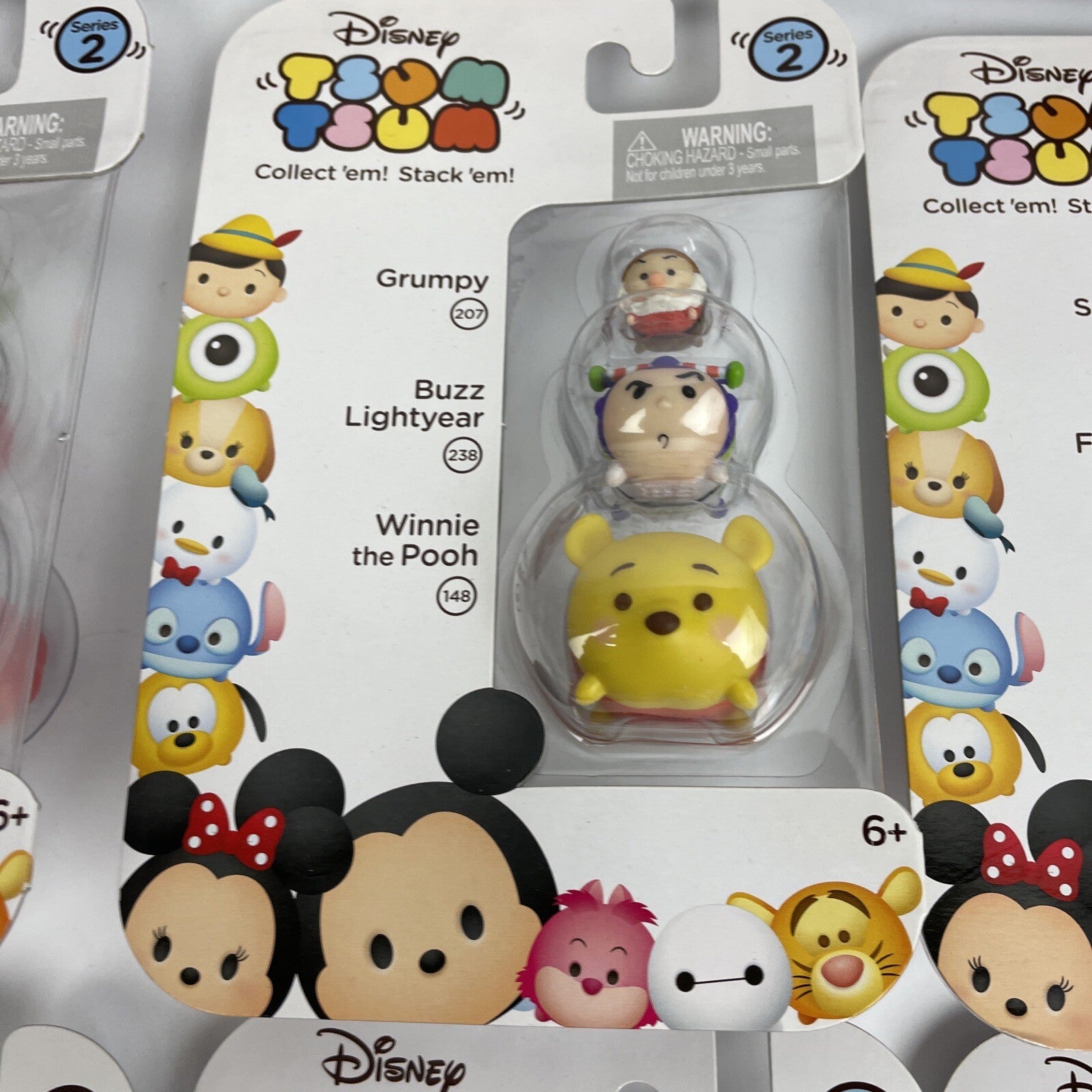 Disney Tsum Tsum Series 2 Three Stack Pack Vinyl Mini Toys Lot of 9 New Sealed