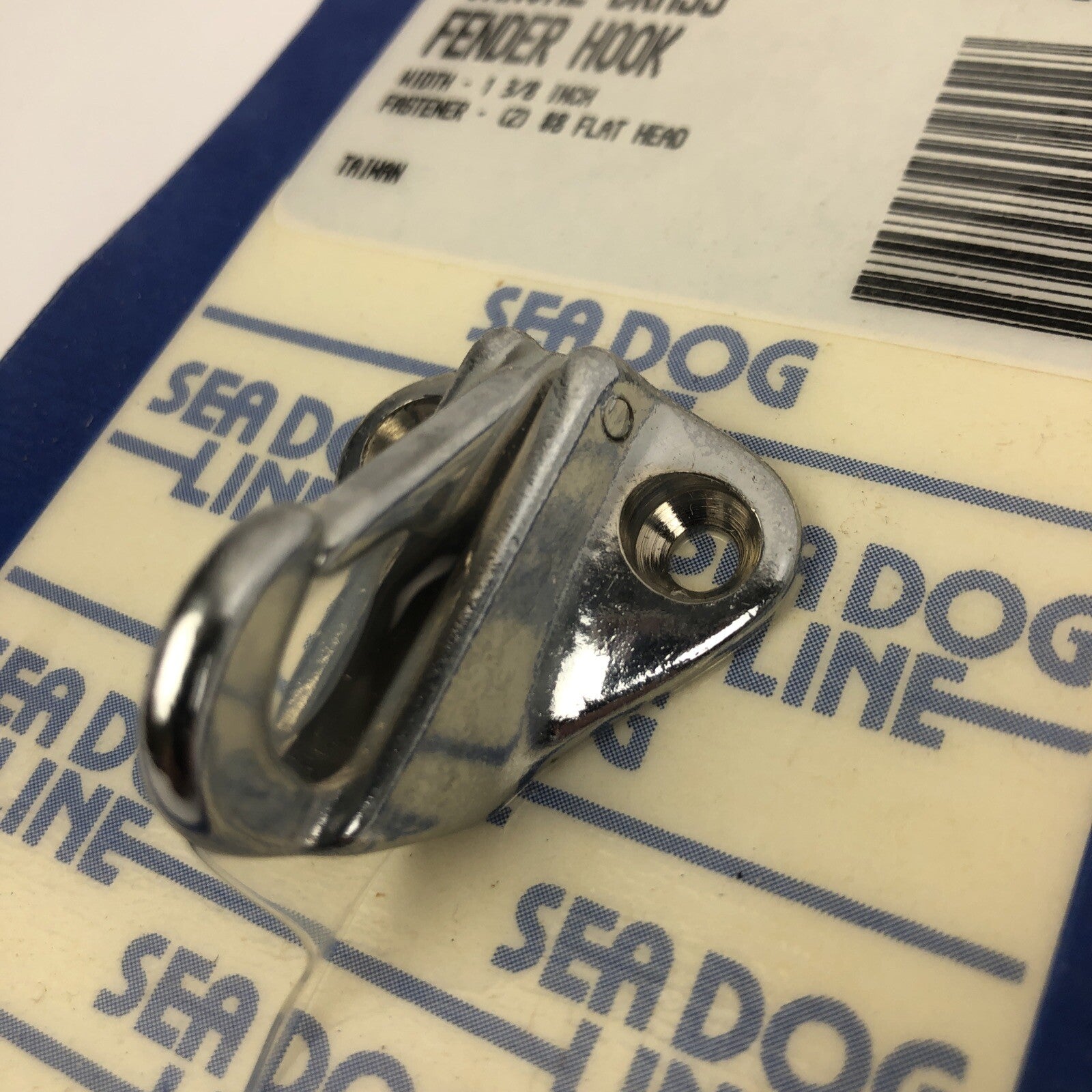 1 x Sea Dog Line Fender Hook Chrome Brass 1/8 in Line 672510-1 - LOOK