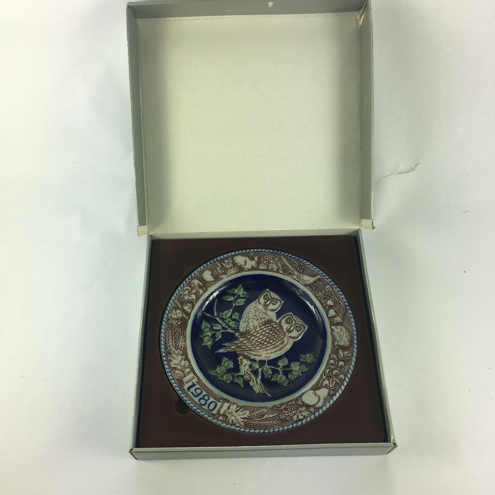 1980 Geobel Bavarian Forest Annual Stoneware Plate First Edition Ten Year Series