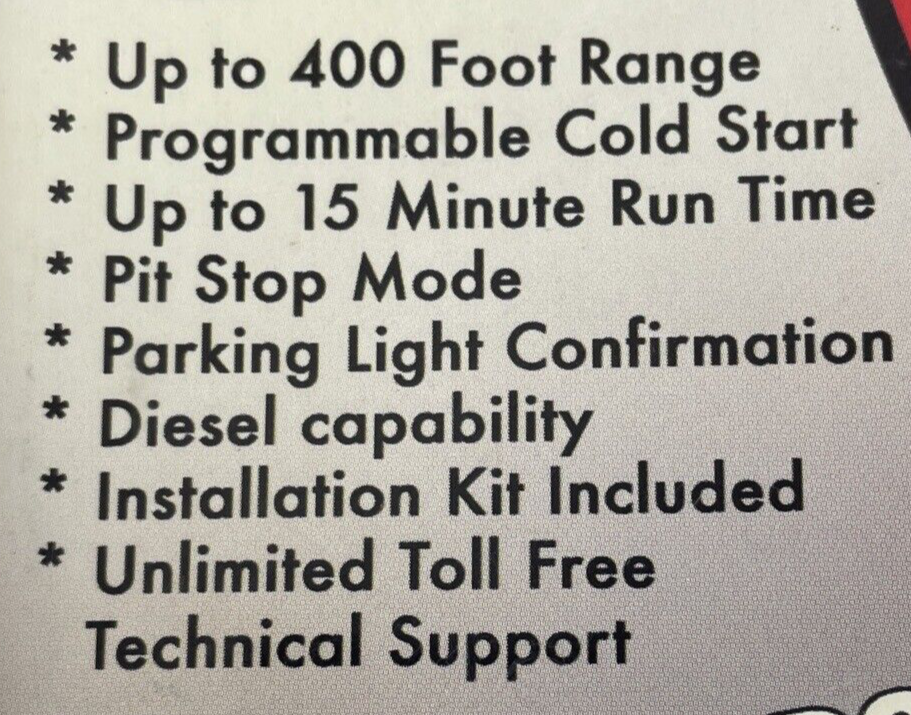 Alert Remote Vehicle Starter System model RS110 - NOS Sealed - Easy To Install