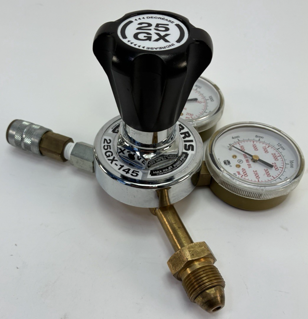 Harris 25GX-145 Single Stage Oxygen Regulator Dual Gauge 3000 PSI Welding