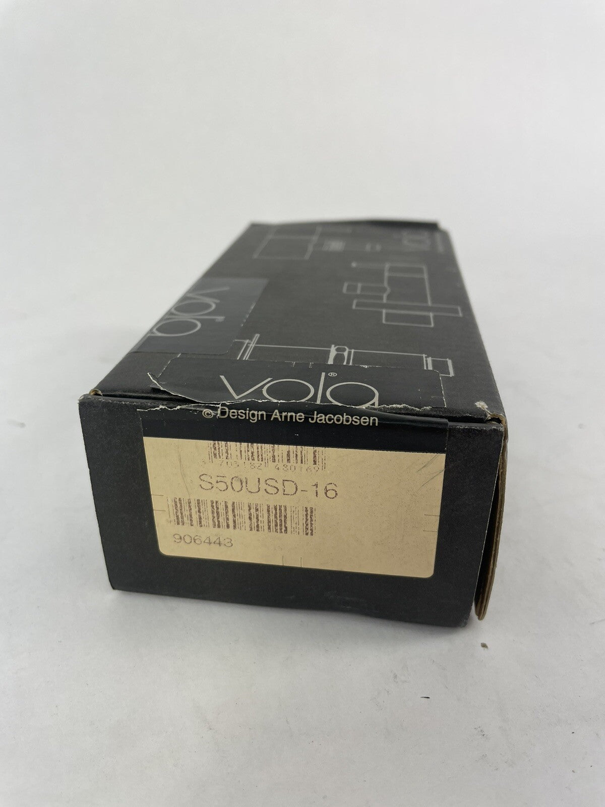 Vola S50D polished chrome stop valve without non-return valve