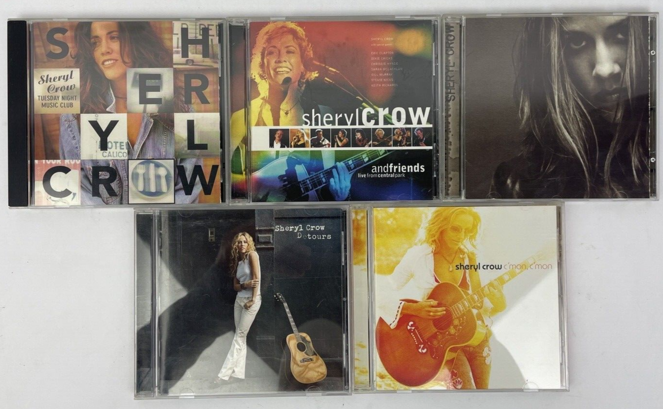 5 x Sheryl Crow Audio CD Lot  C'MON - D Tours - TNMC - And Friends - Self Titled