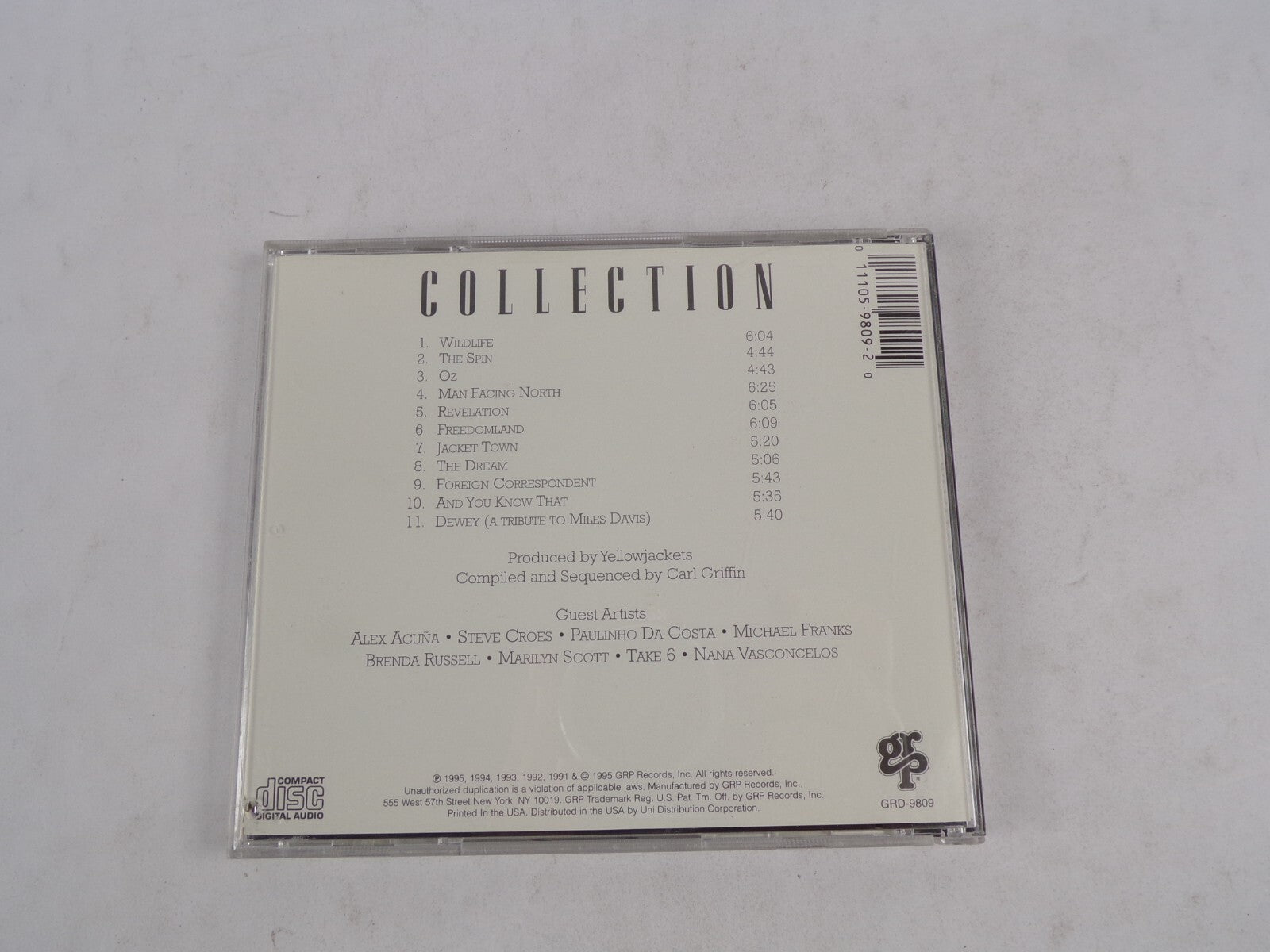 Yellow Jackets Collection Wildlife The Spin MAn FAcing North Freedomland CD#54