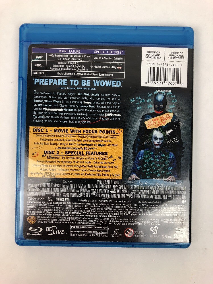  Fast Free ShpThe Dark Knight (+ BD Live) [Blu-ray] Blu-ray 3 Disc Set W Digital