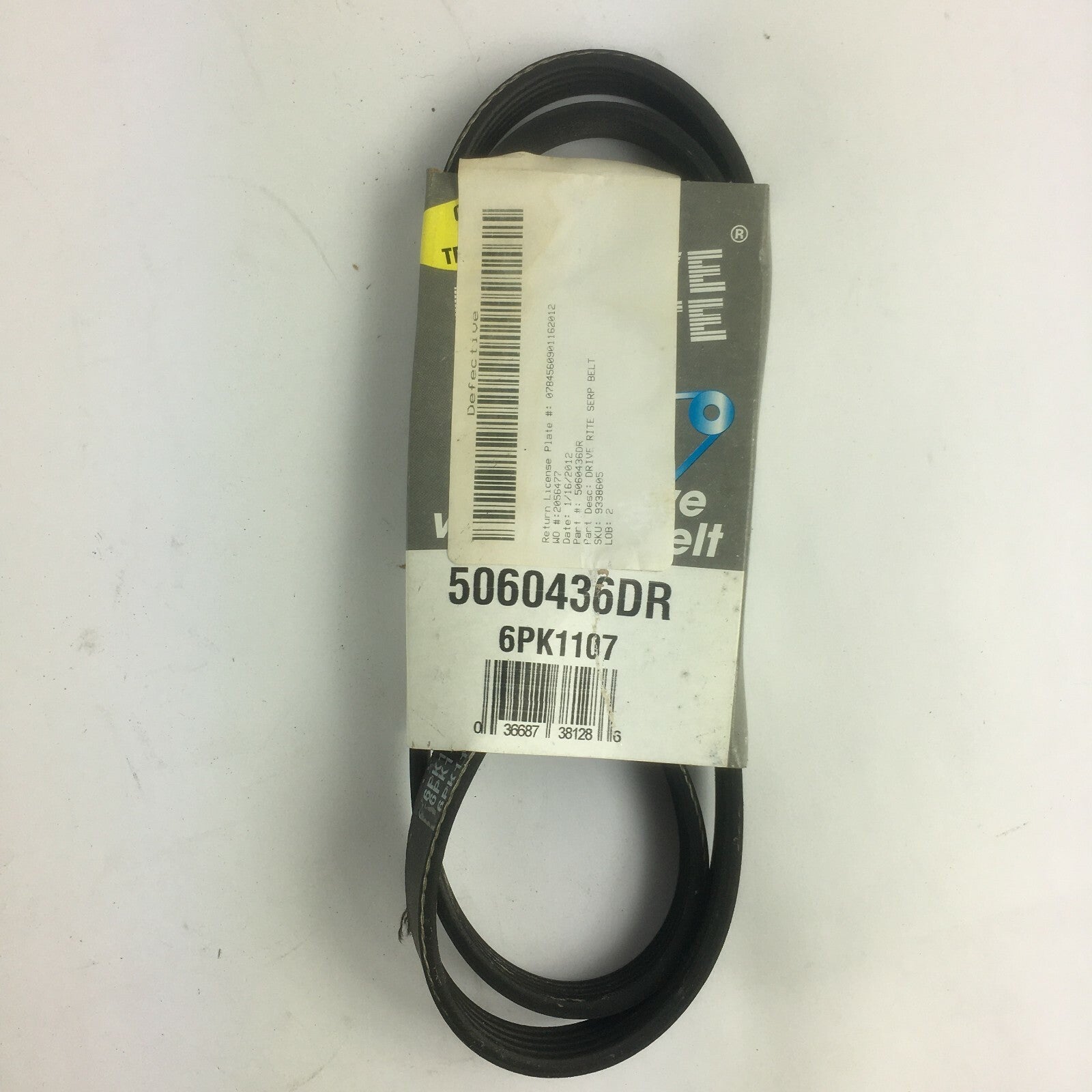 Genuine Drive Rite Automotive V-Ribbed Belt 5060436DR-6PK1107 A2