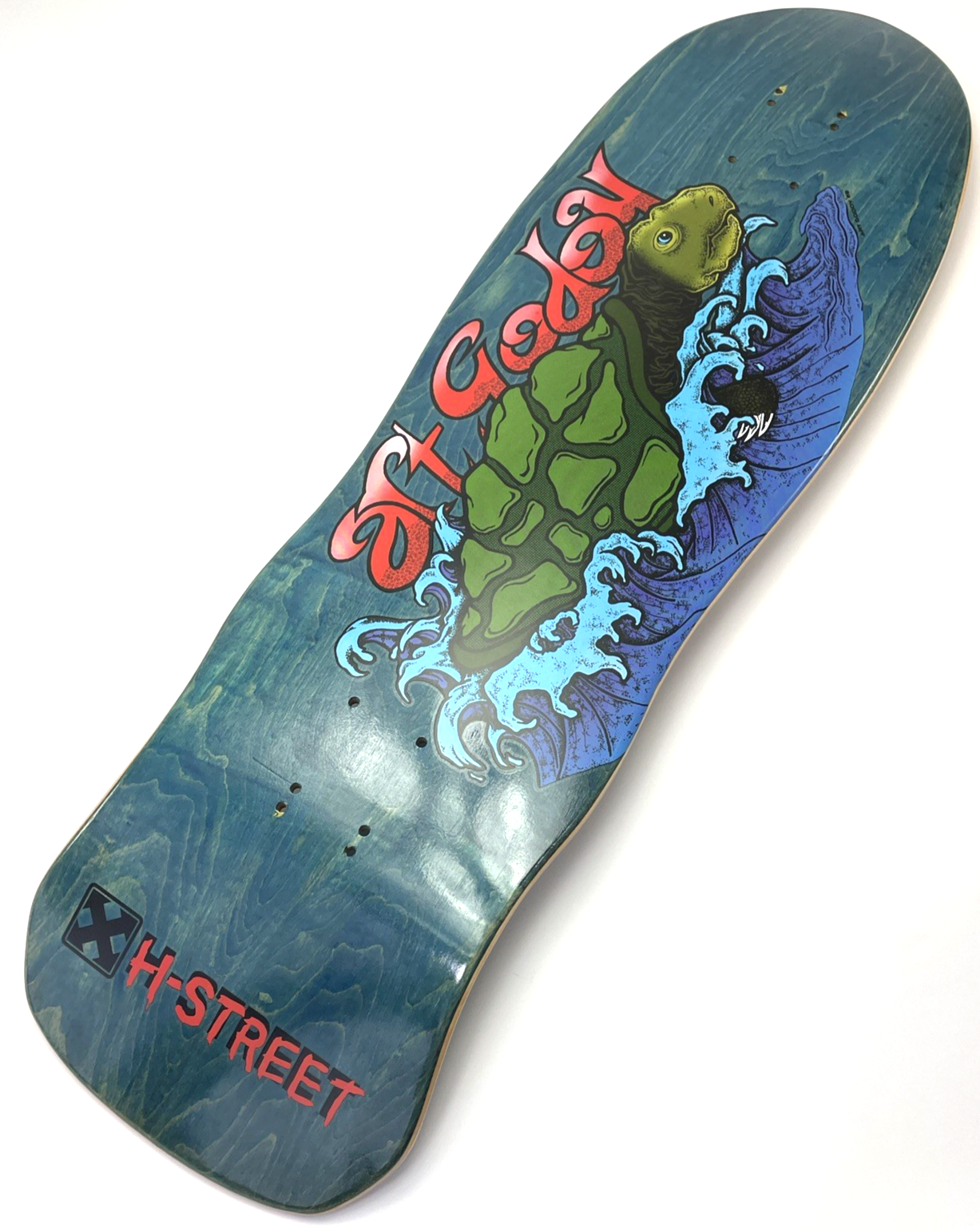 H-STREET SKATEBOARDS ART GODOY 1988 Sea Turtle SKATEBOARD DECK USA MADE A Series