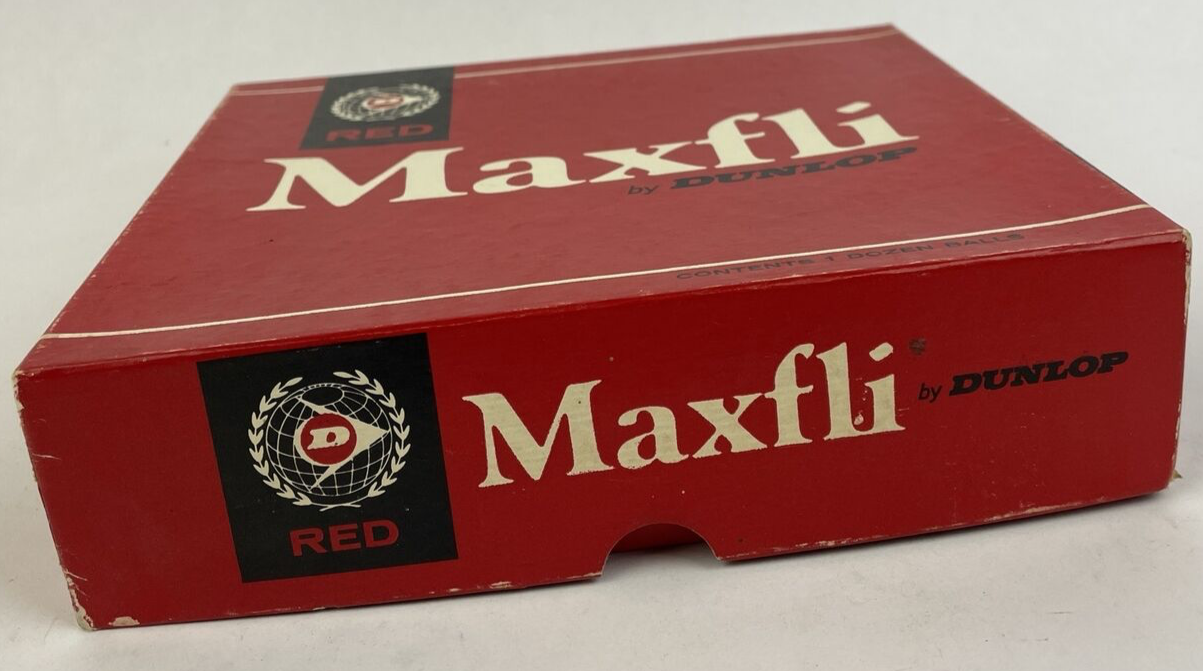 Vintage 1970’s Maxfli by Dunlop Red Golf Balls One dozen with Original Box