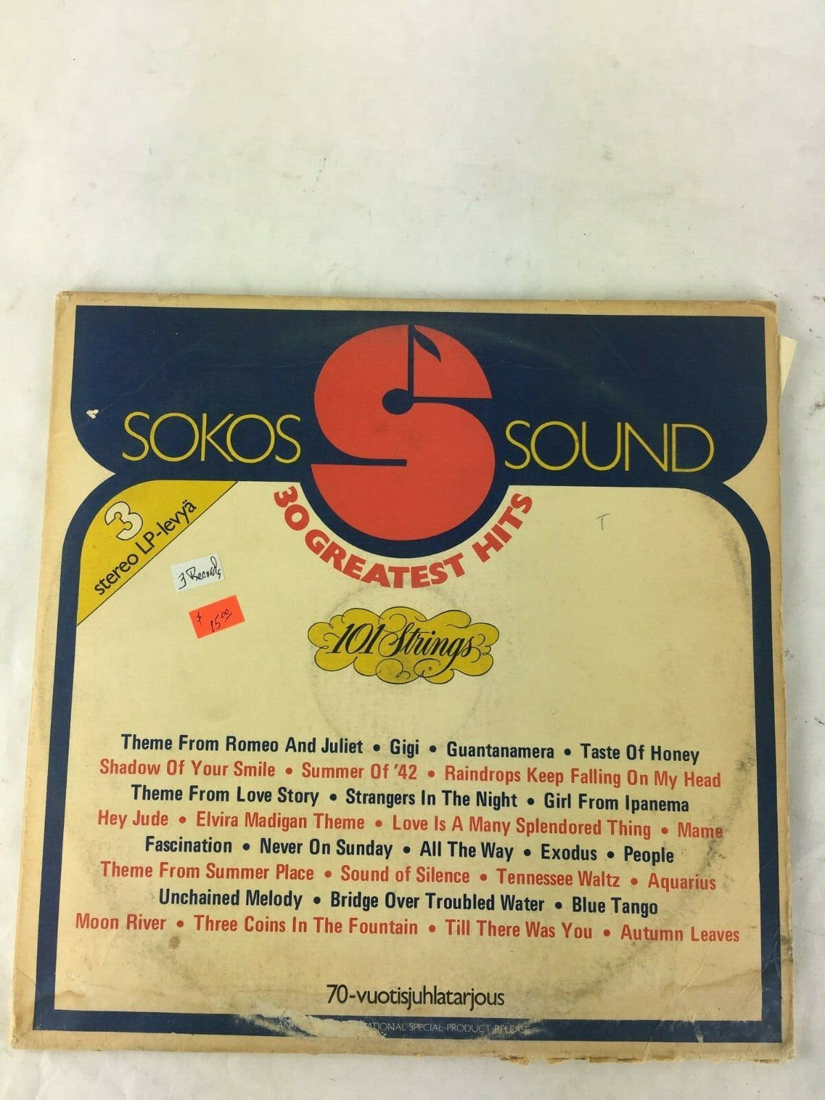 SOKOS SOUND: 30 Greatest Hits 101 Strings.