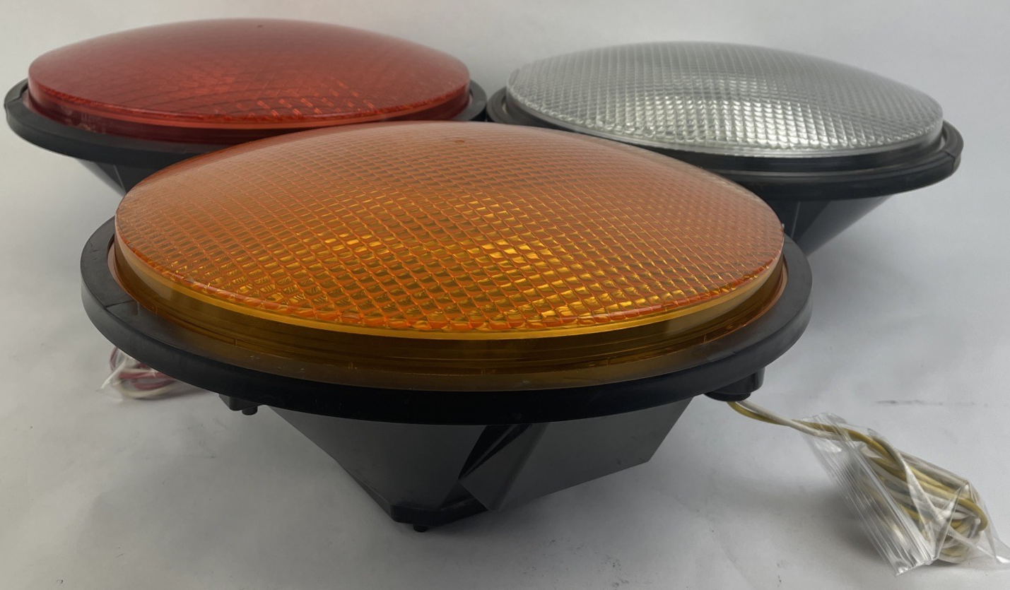 3 Dialight 4333230001XL RED GREEN YELLOW LED Circular Traffic Signal Lights 12"