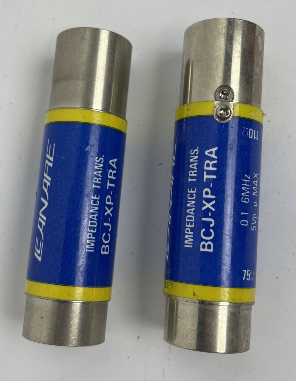 Lot of 2 x Canare BCJ-XP-TRA Impedance Transformer Male 3 pin - LOOK