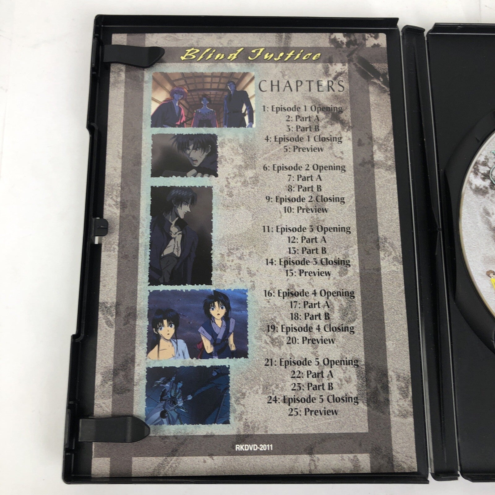 Rurouni Kenshin - Vol. 12: Blind Justice (DVD, 2001) NTSC - Mint Condition