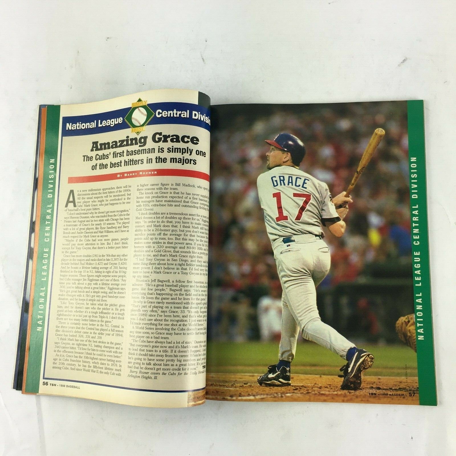 May 1998 Sporting News Magazine Mightty Mike A Look at Frank Thomas Best Hitters