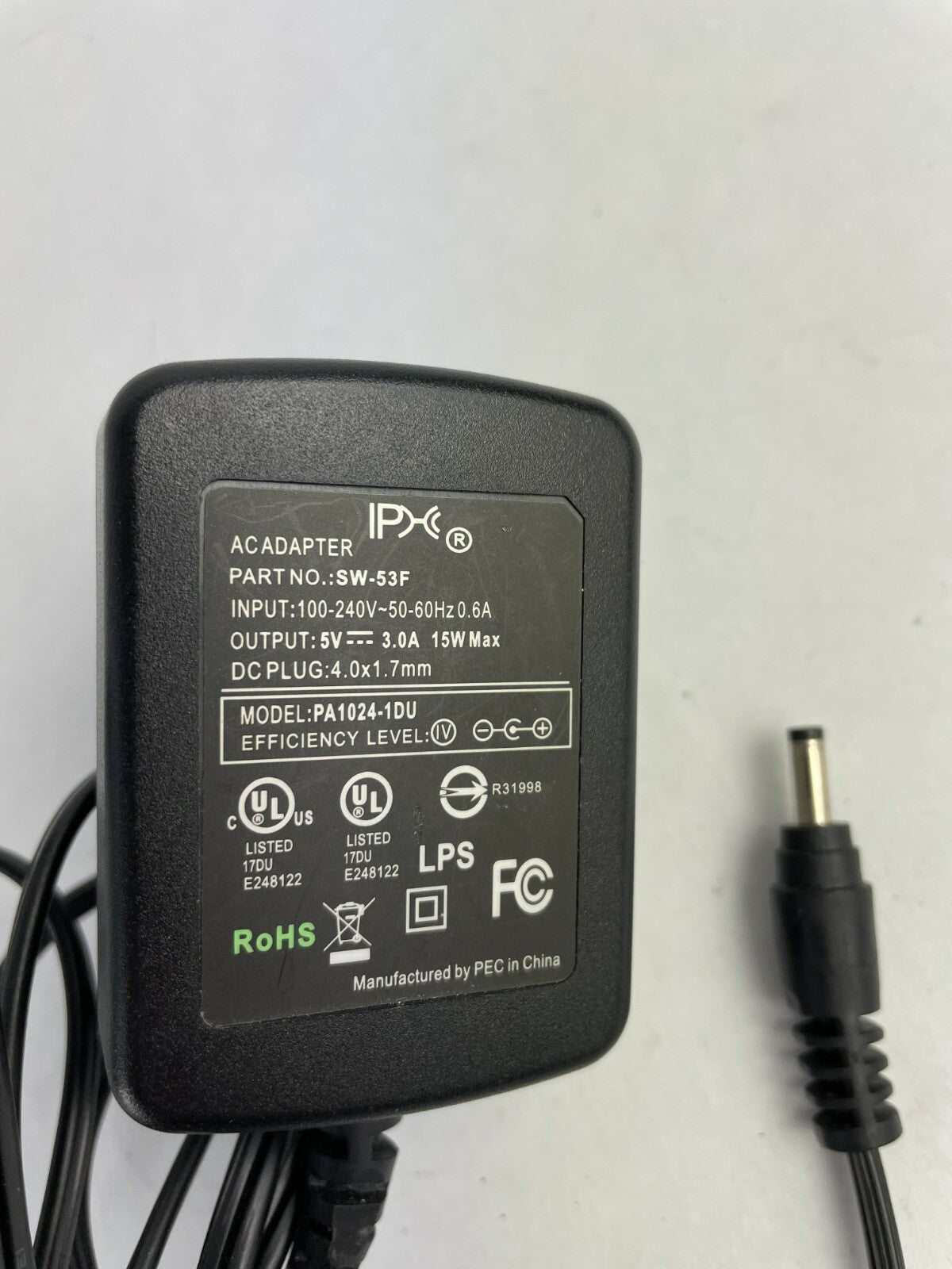 Genuine  Ac Adapter PA 1024-1DU Output 5 V 3.0 A  Power Supply Adapter A73