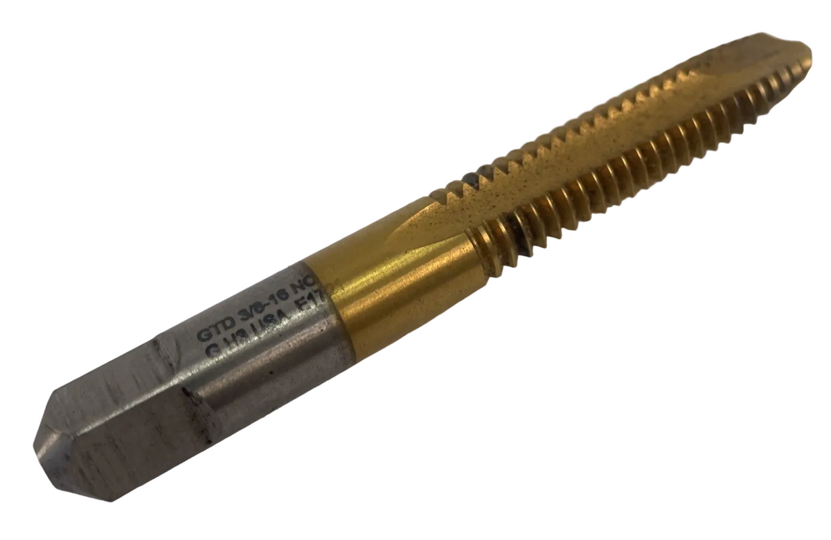 GTD 3/8-16 NOHS G H3 USA E1721 Straight Flute Spiral Point Plug Tap Bit - Gold