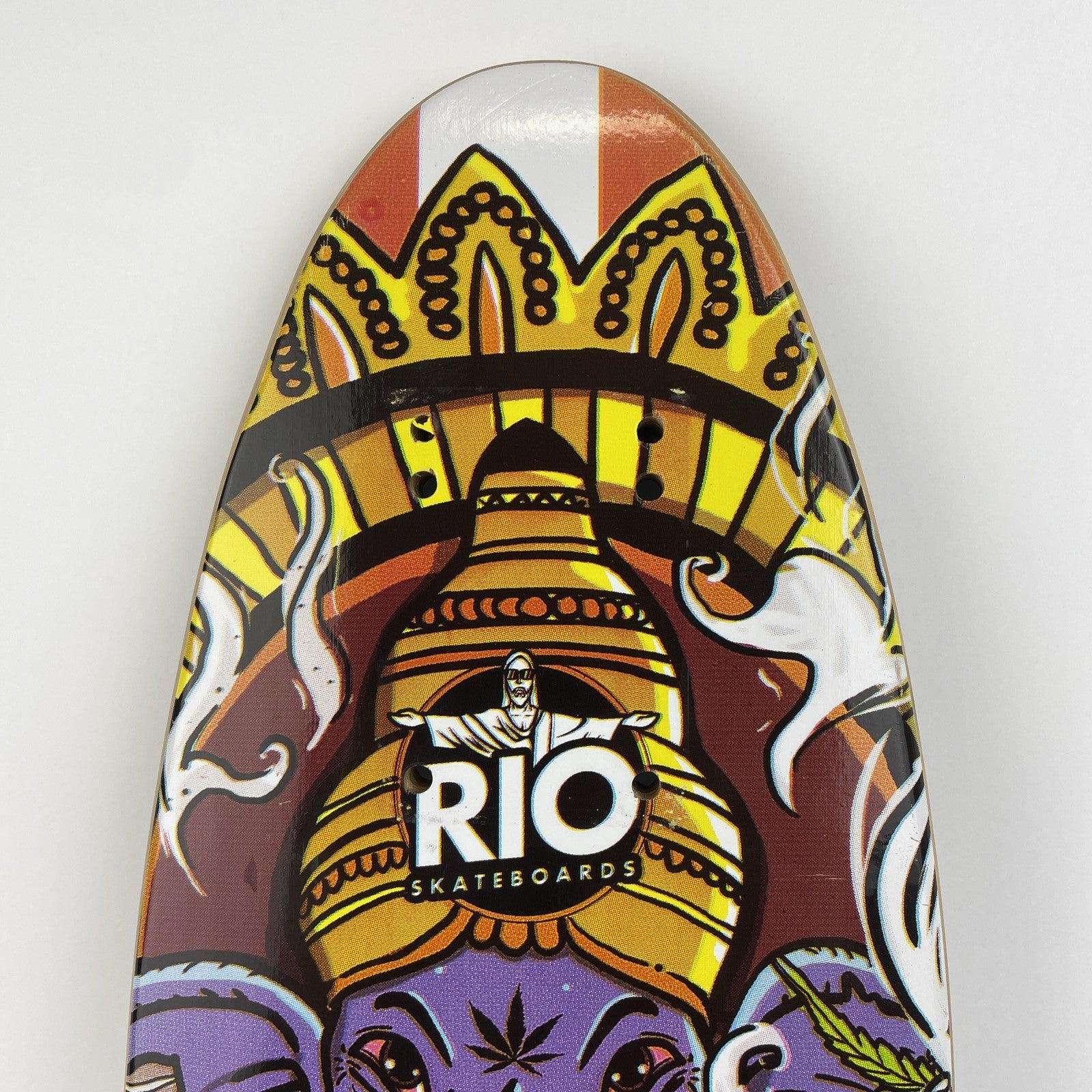 Penny Style Wood Cruiser Skateboard Deck w Griptape Purple Elephant 23" x 6"