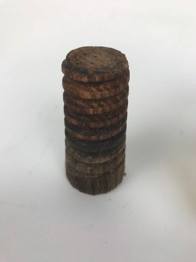 Clear #42 Hemingray glass insulator With Wood Core