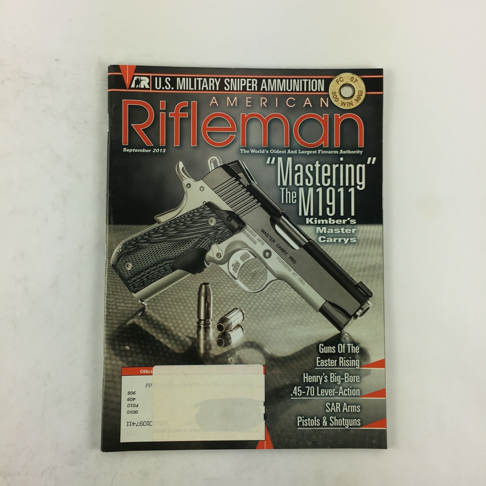 Sep 2013 American Rifleman Magazine Mastering The M1911 Kimber's Master Carrys