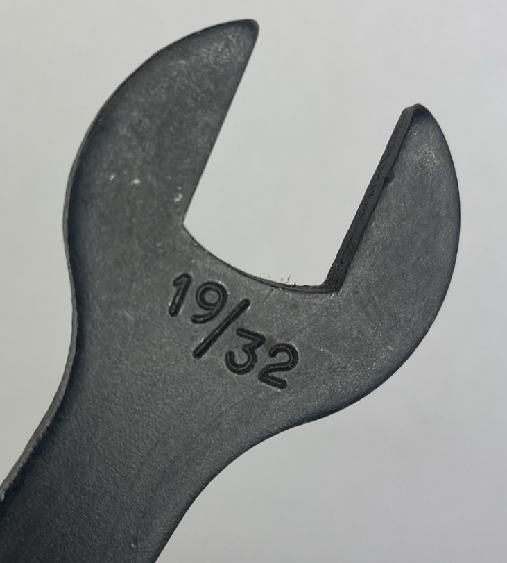Vintage 11/16 - 19/32 Wrench DG20 Flat Crescent Wrench Tool - Made in the USA