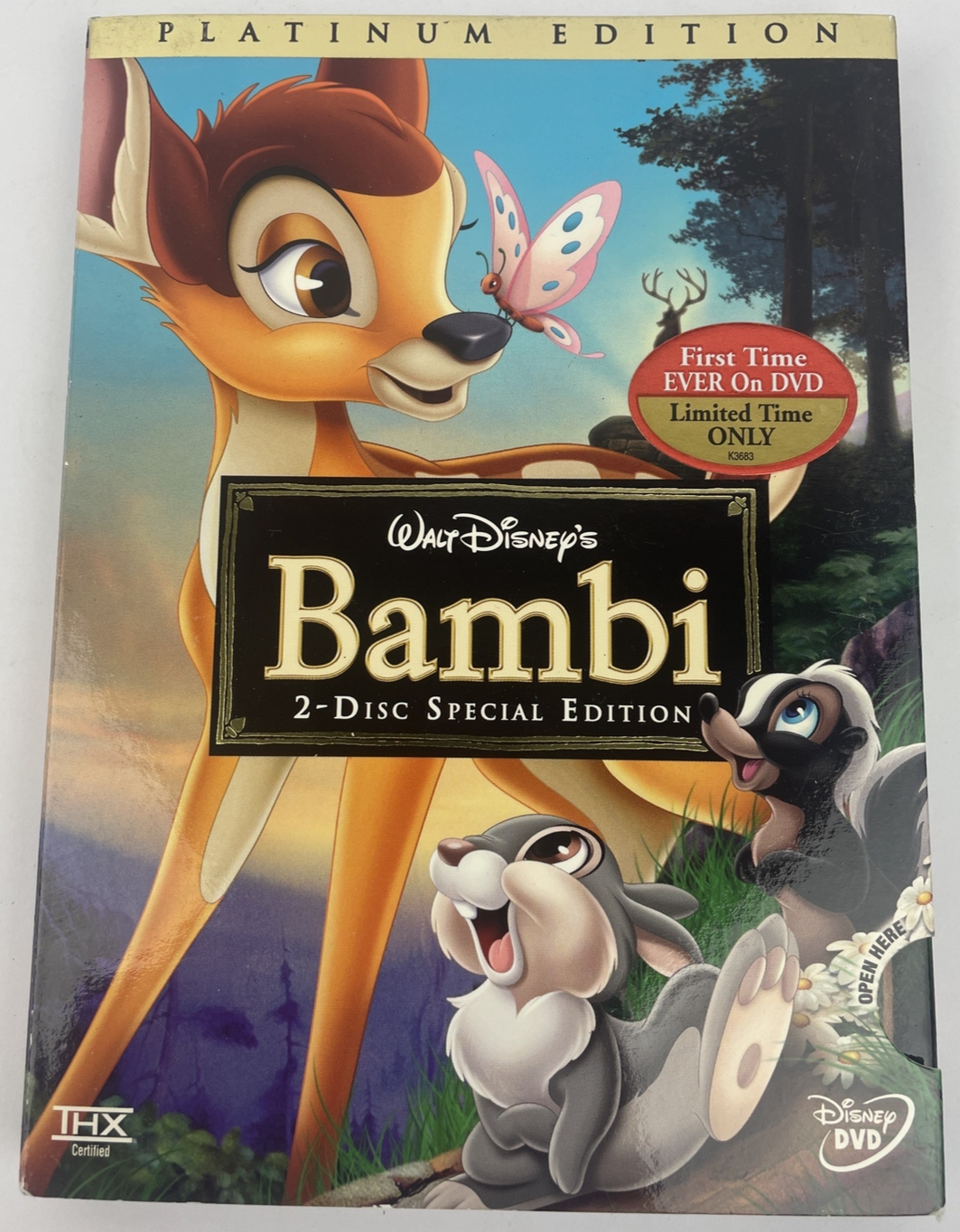BAMBI - Walt Disney 2 DISC SET PLATINUM EDITION W/ Slipcover DVD NEW/SEALED