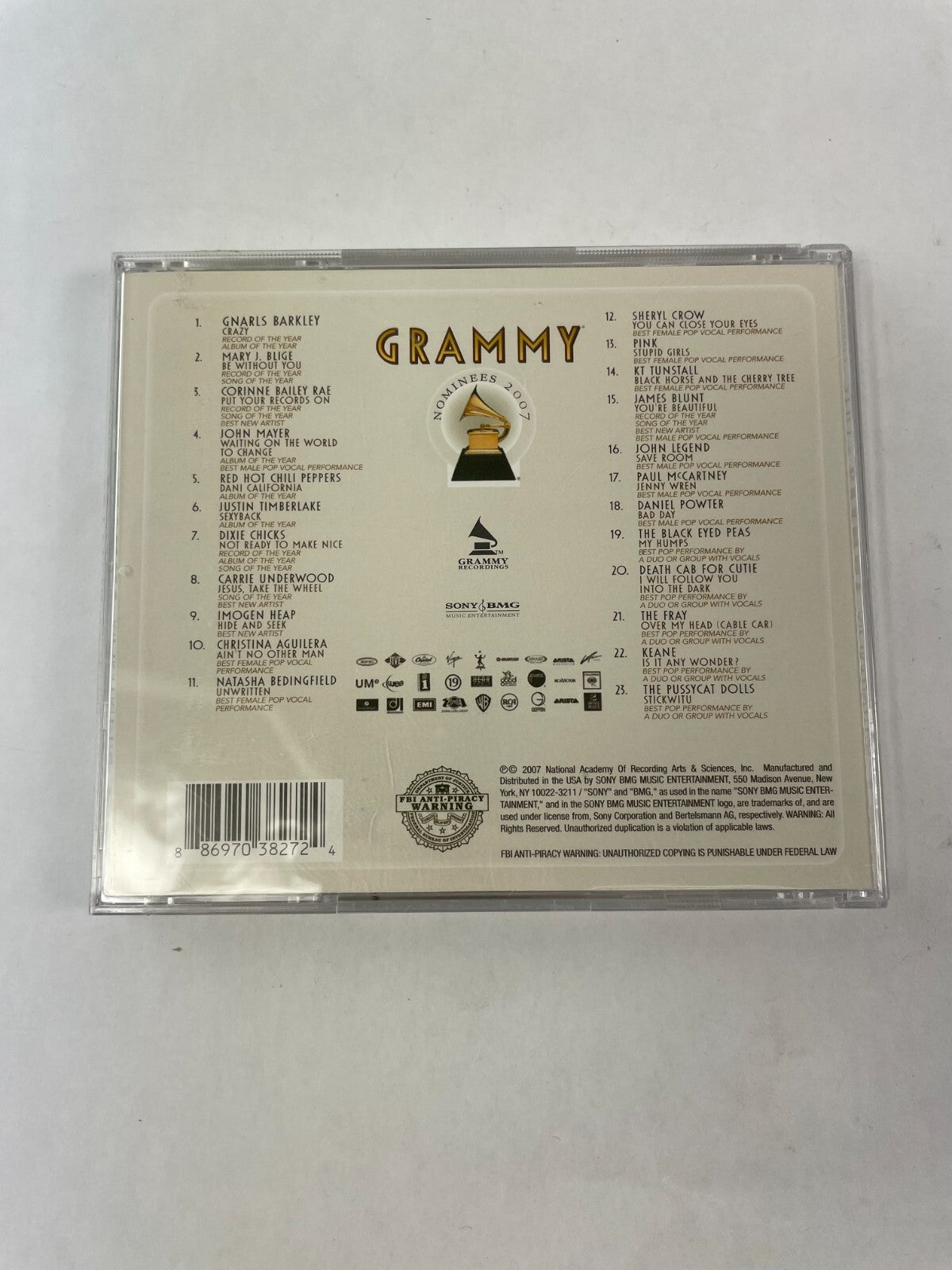 Grammy Gnaris Barkley Crazy Mary I, Blige Be Without You Corinne Bailey RaeCD#73