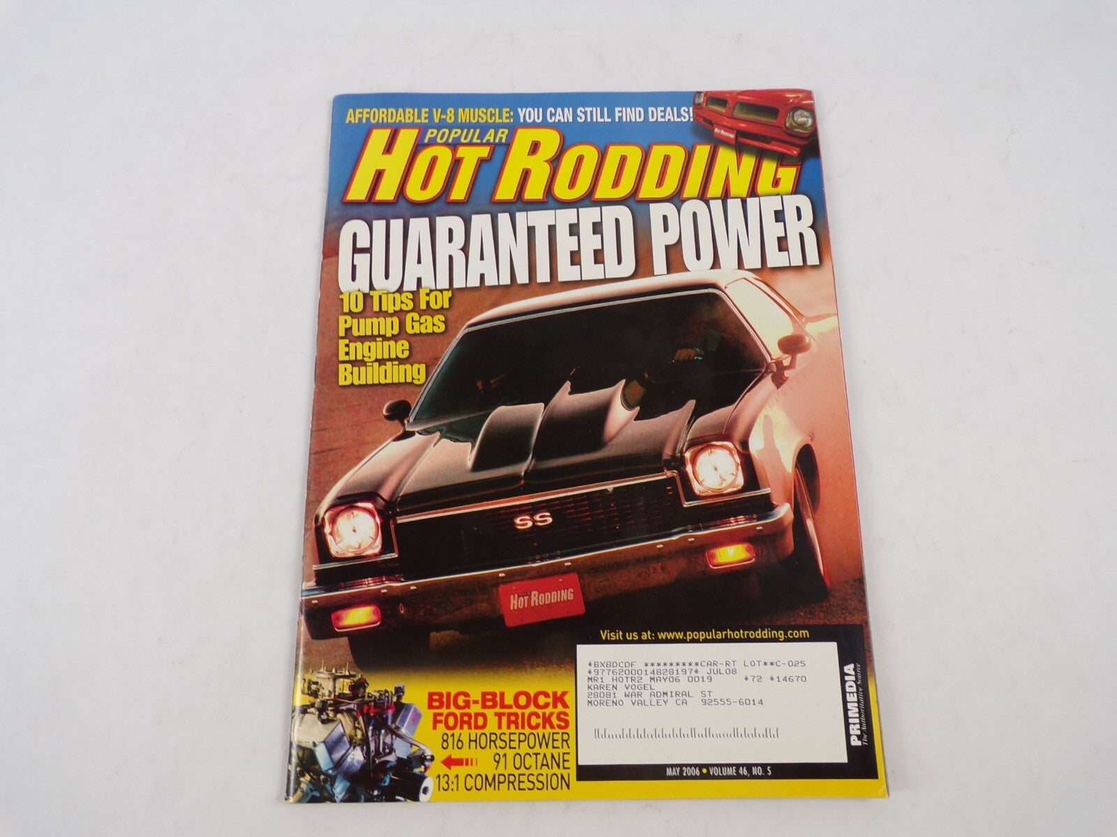 July 2008 Hot Rodding Magazine Guaranteed Power 10 Top For Pump Gas Engine Buil