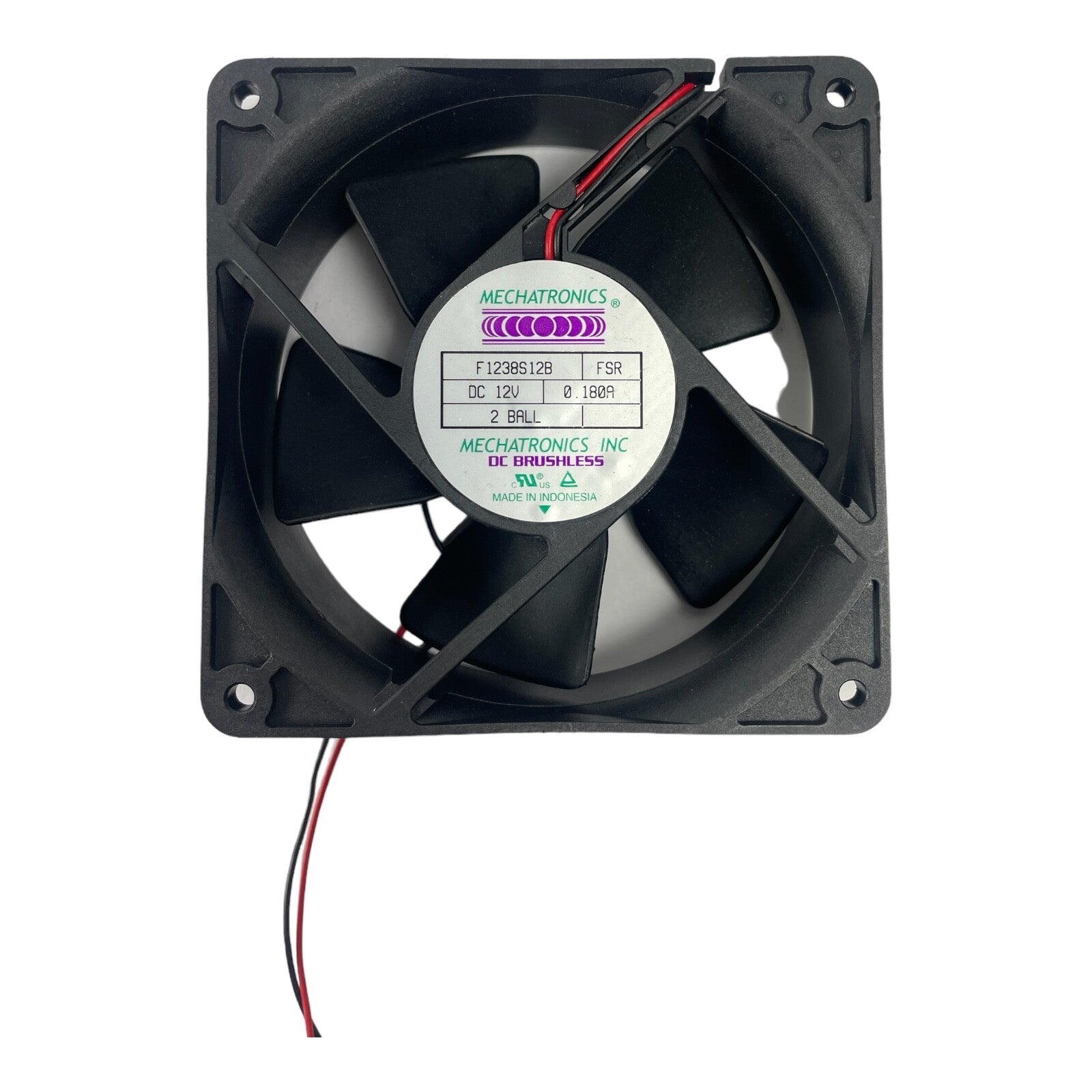 MECHATRONICS INC. F1238S12B FSR DC BRUSHLESS 12V 0.180A 2 Ball Fan - LOOK