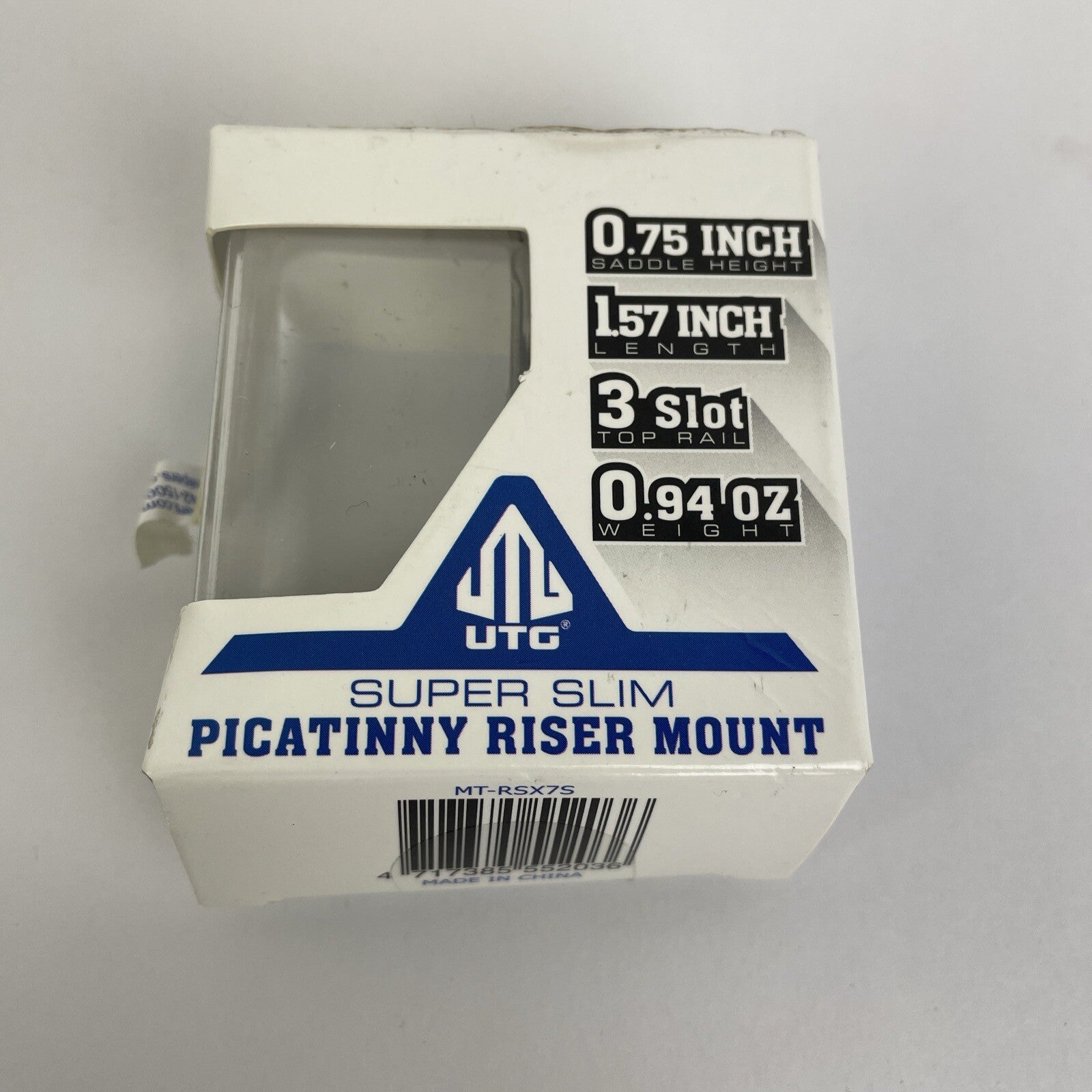 OEM UTG Super Slim 3-slot Picatinny riser mount 0.75 inch black