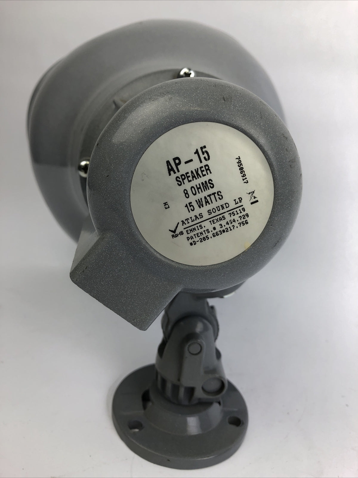 Atlas Sound LP USA AP-15 Horn Speaker, Loudspeaker - 8 OHMS 15 WATT          G