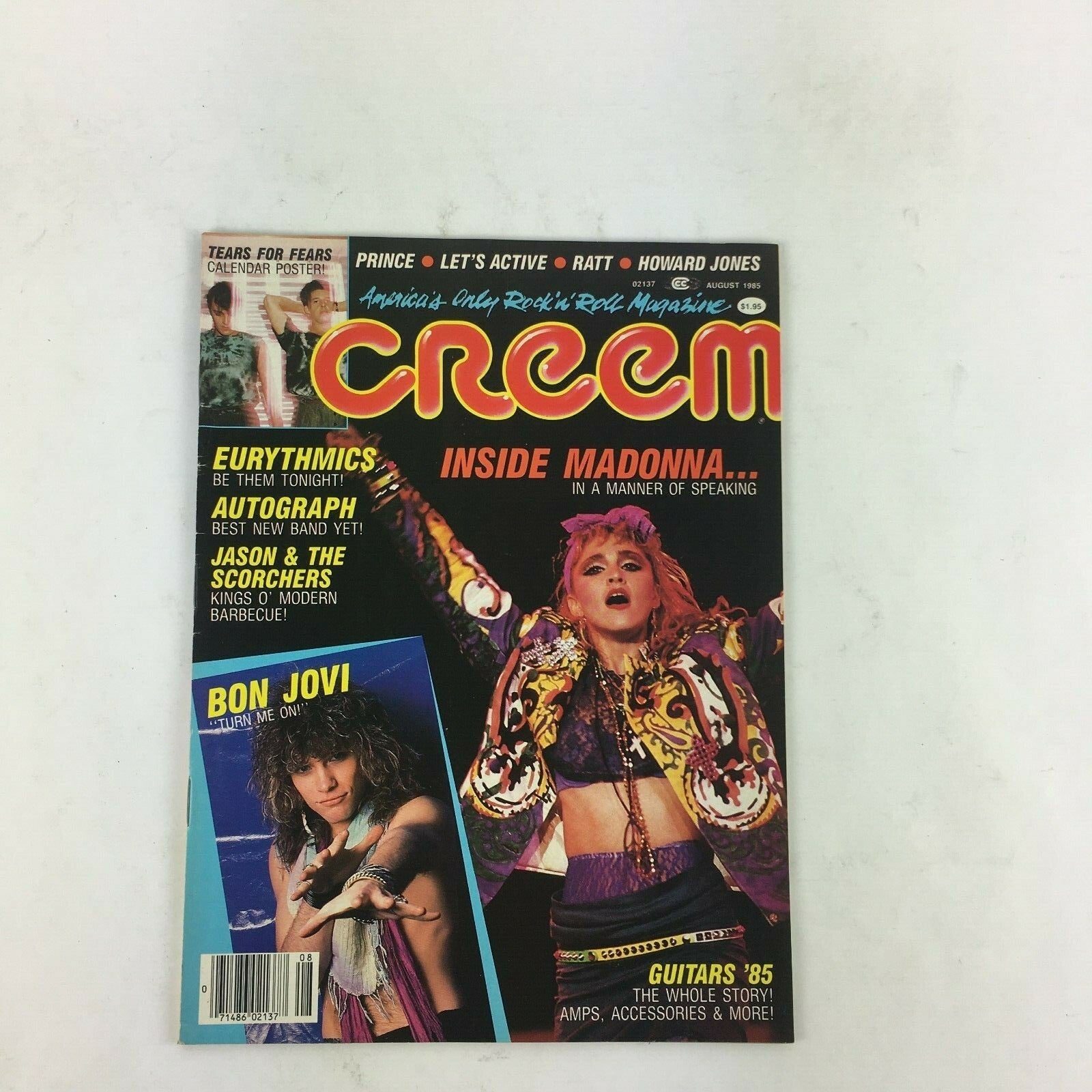 August 1985 Creem Music Magazine Inside Madonna.. 