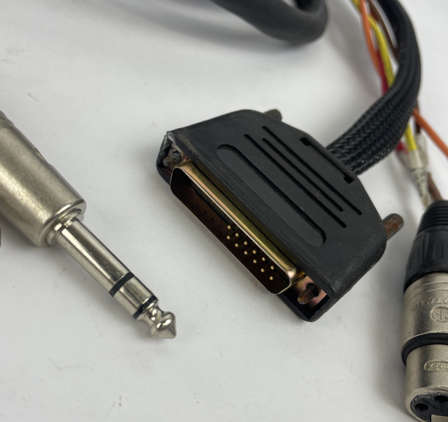 Male 12 Pin AES EBU  + 4 x XLR 3 Pin Female to 8 x 1/4" Mono Jack Snake Cable