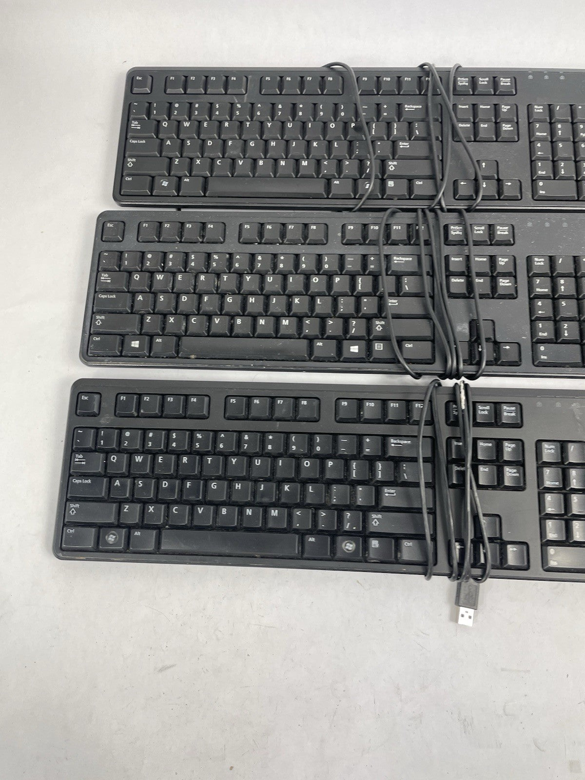Lot of 6:  Dell Ultra Slim USB Wired Slim Keyboards KB212-B