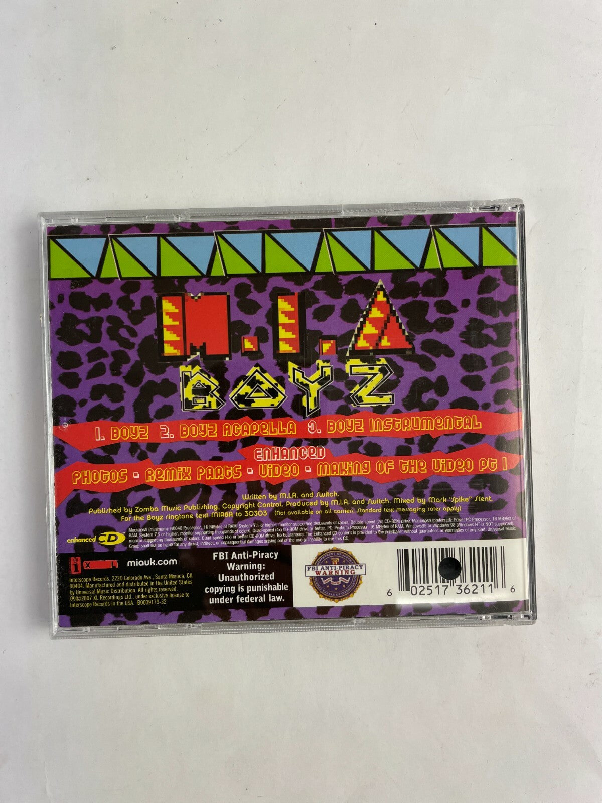 M I A Boyz Boyz Acapella Boyz Instrumental  Disc Q11