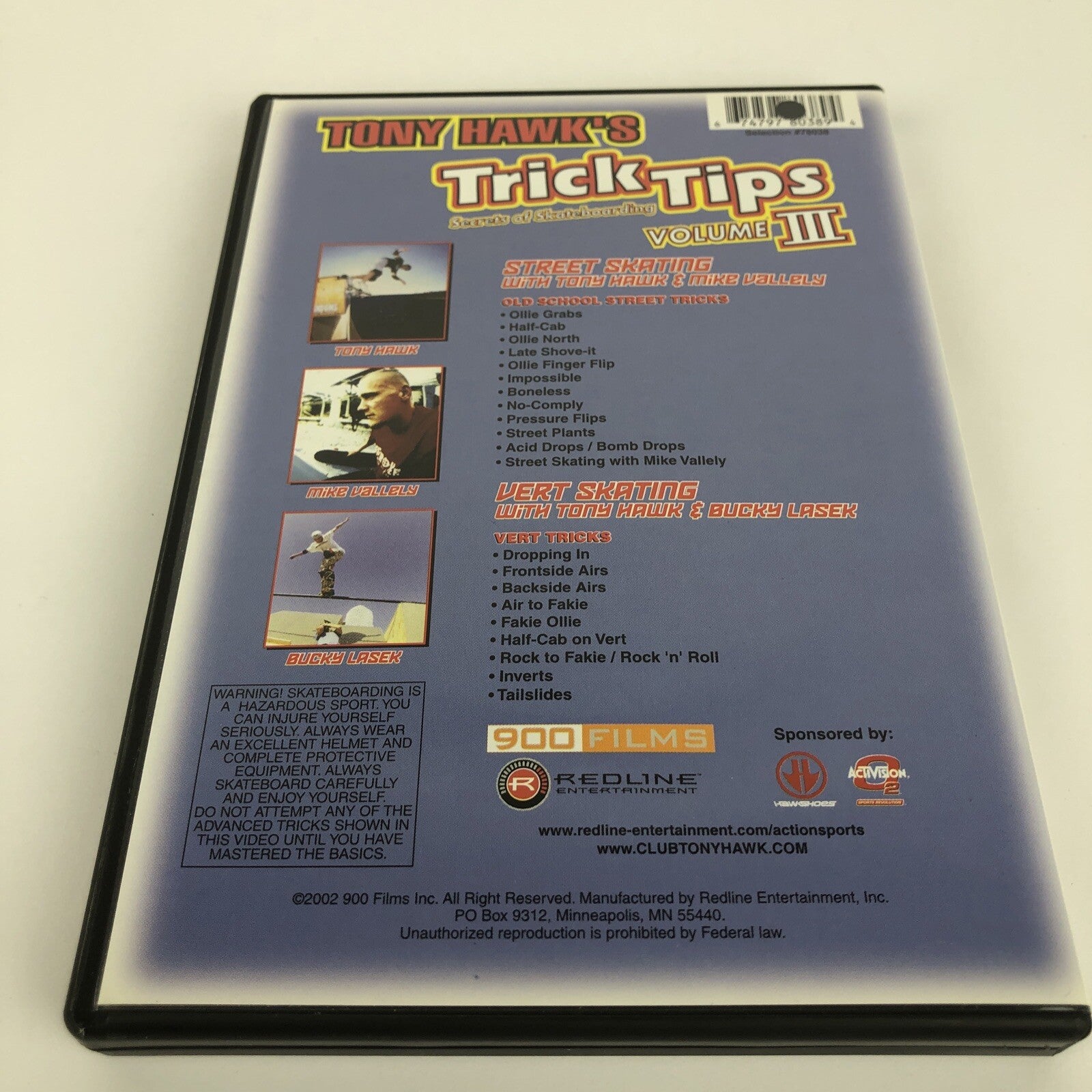 Tony Hawk's Trick Tips Vol. 3 Secrets of Skateboarding DVD Secrets of Skateboard
