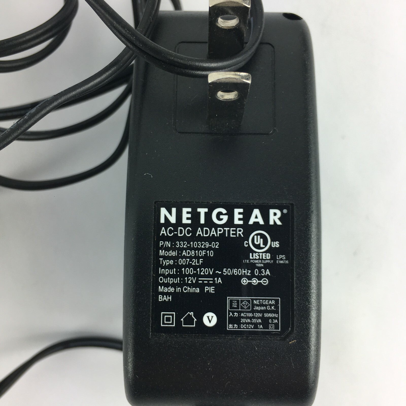 Genuine Net Gear AD810F10 Output 12V 1 A Power Supply Adapter A50