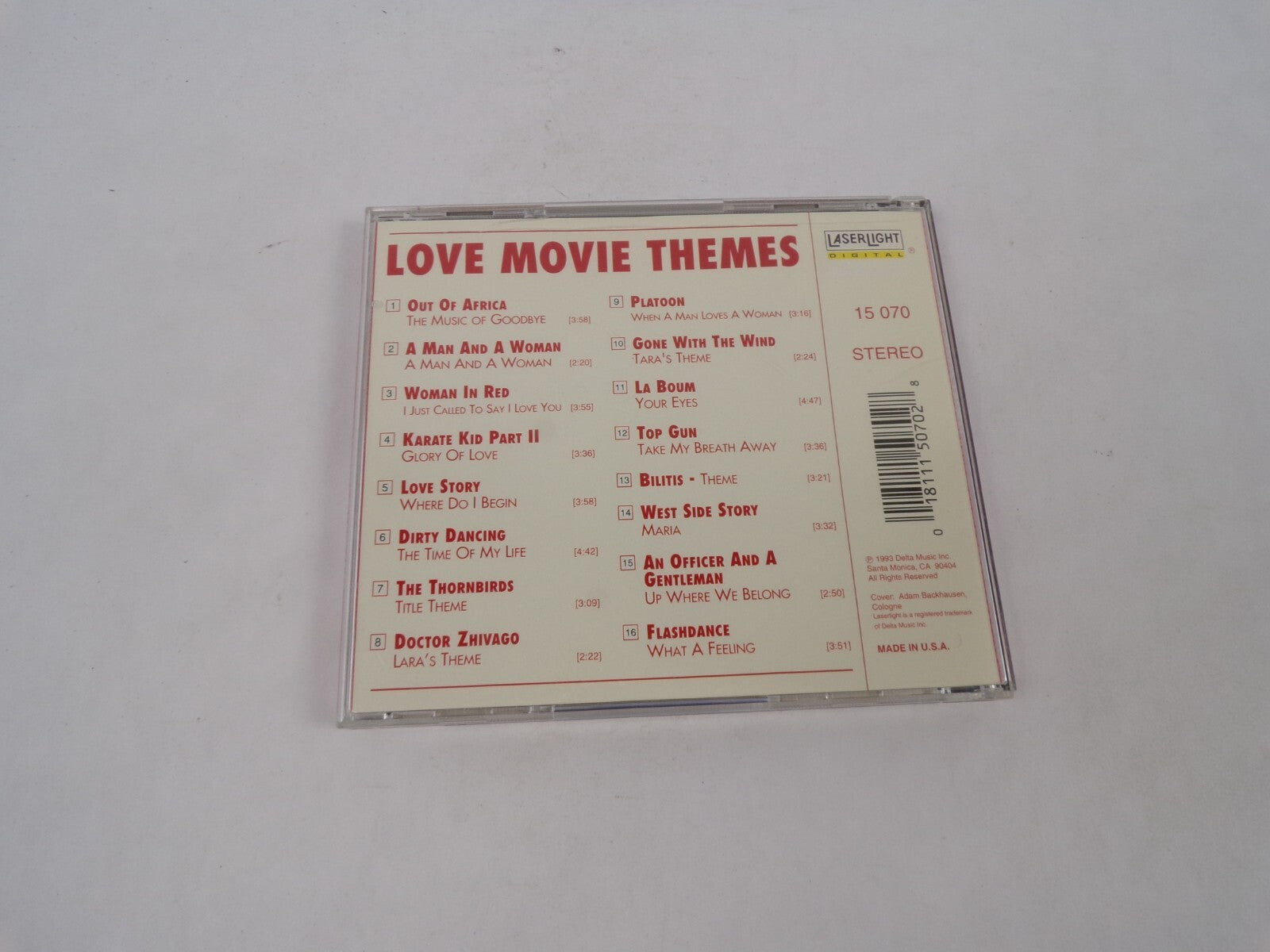 Love Movie Themes Top Gun; Take My Breath Away West Side Story: Maria Gone CD#70