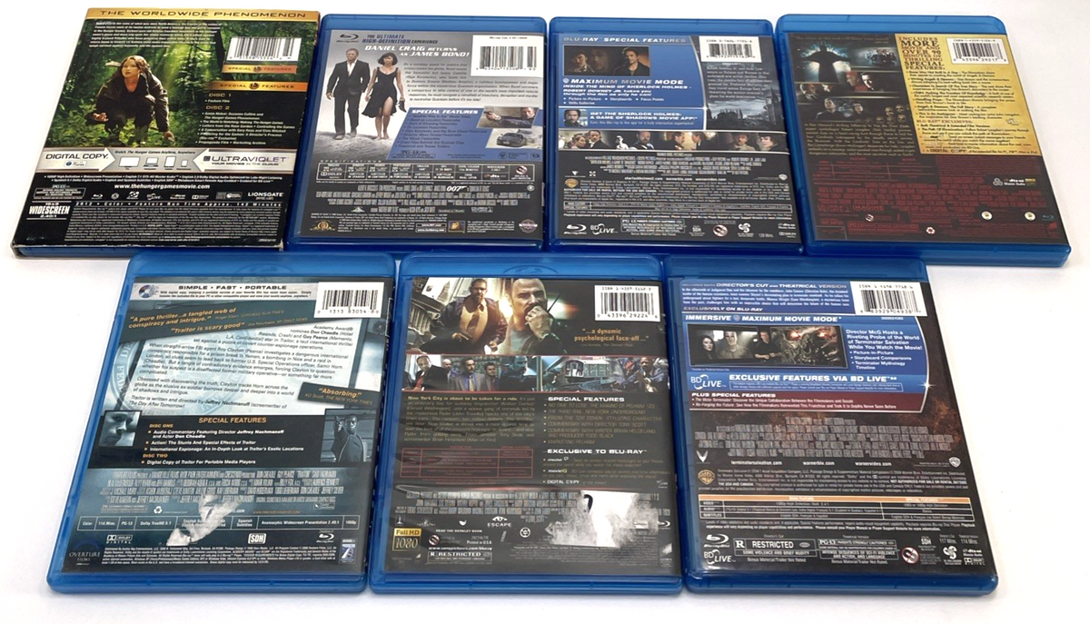 Action Thriller Blu-ray Lot of 7 Traitor, 007 Quantal of Solace, Terminator  +++