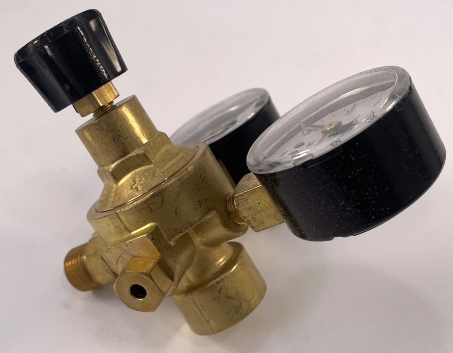 Bromic Oxygen Pressure Regulator Dual Monitor Gauge Forged Brass Body EN562