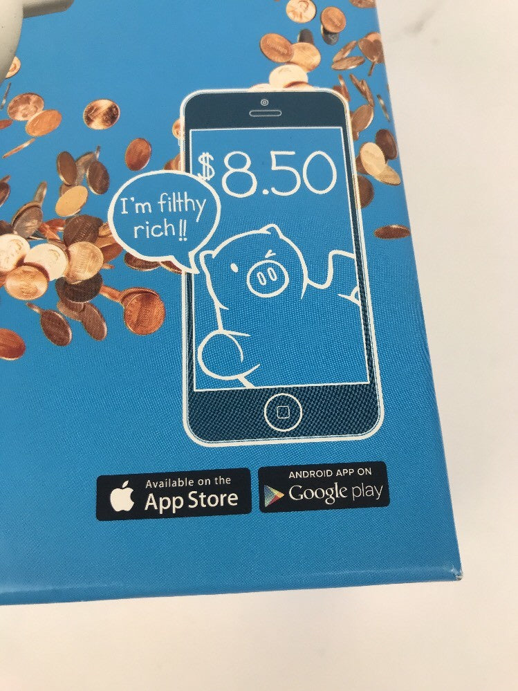 Quirky Porkfolio Smart Electronic Piggy Bank White Wifi App - Track Your Savings