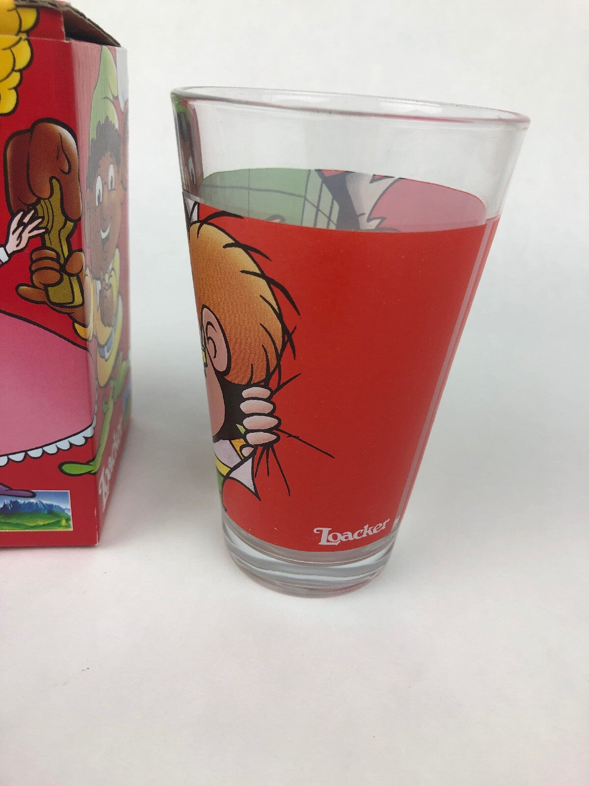 Loacker Wafers Cookies Elf Glass Cup Tumbler 5” NIB FSTSHP