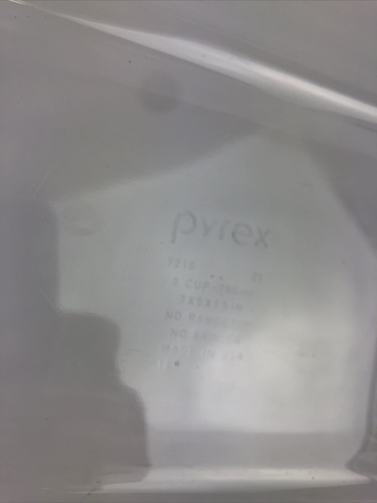 PYREX VISIONS Blue Green 3 CUP VINTAGE RECTANGULAR BAKING DISH CASSEROLE  #7210