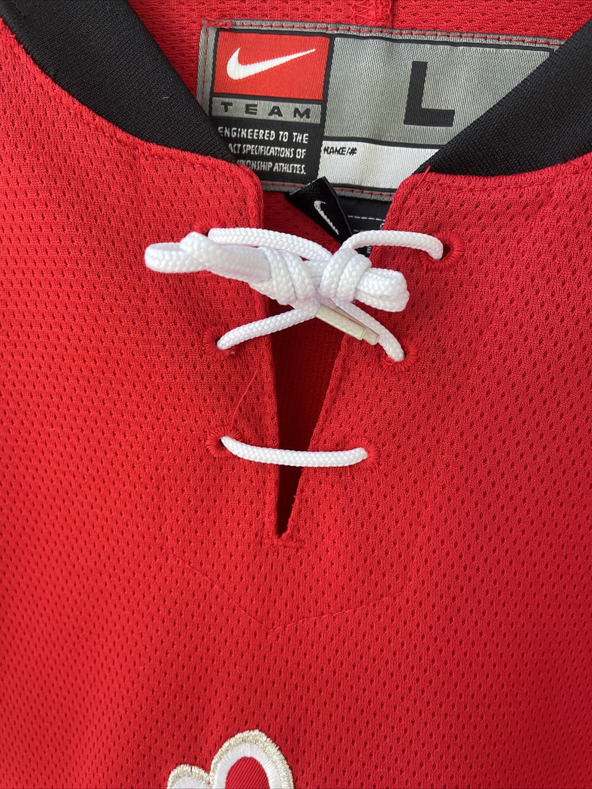 Nike Team Canada Vintage Hockey Jersey Maple Leaf Red White Black Adult Size L