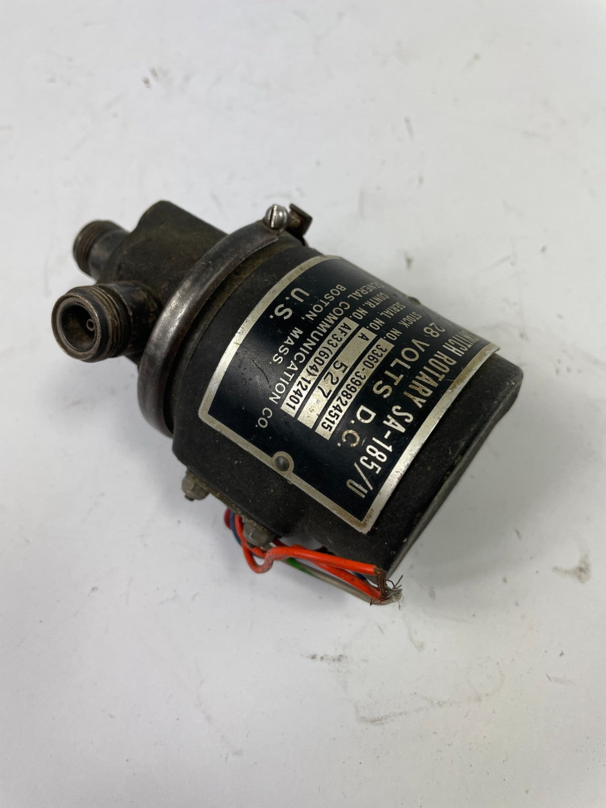 General Communication Co. SA-185/U rotary switch  28 volts D.C.