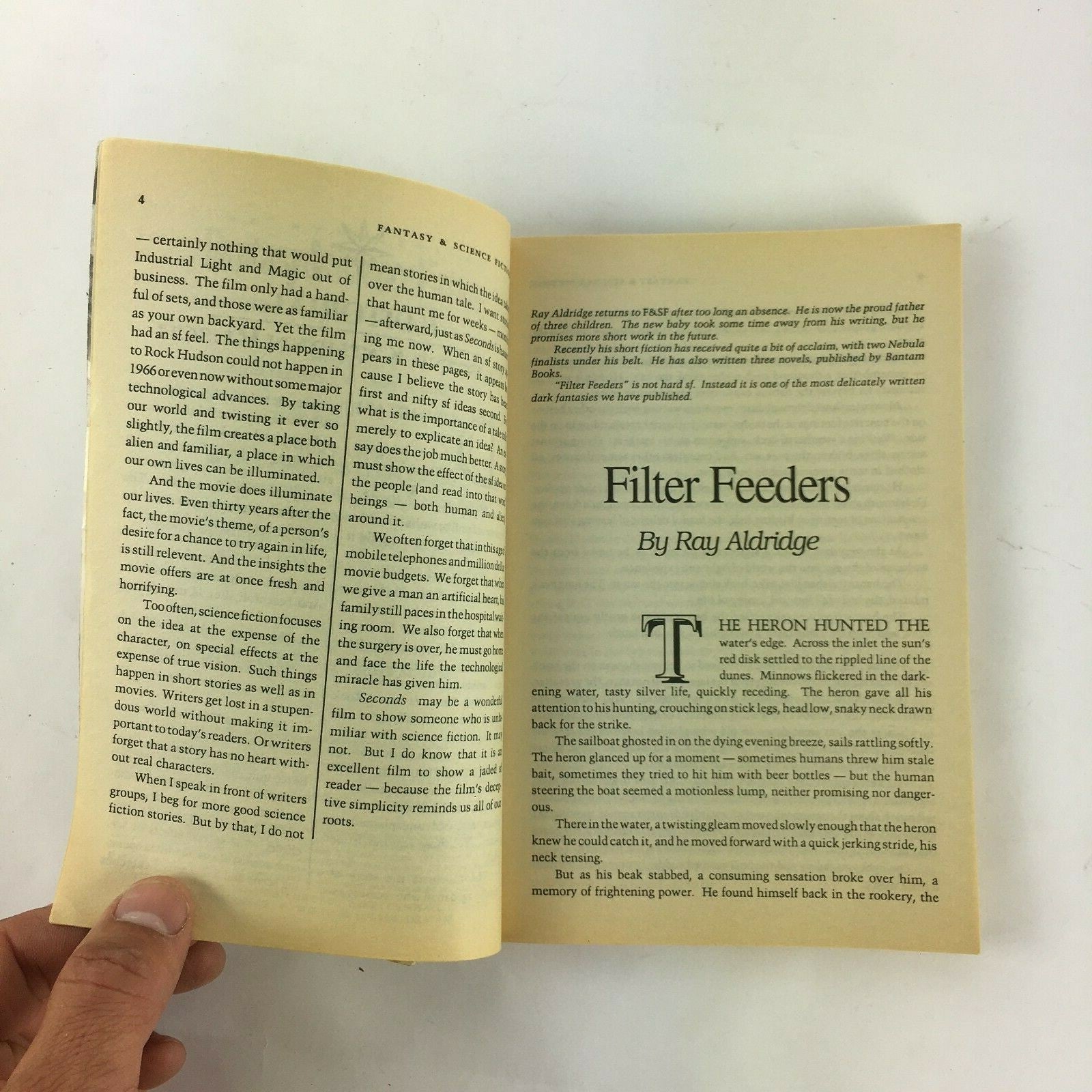January Fantasy&Science Fiction Magazine Filter Feeders Ray Aldridge TerryBisson