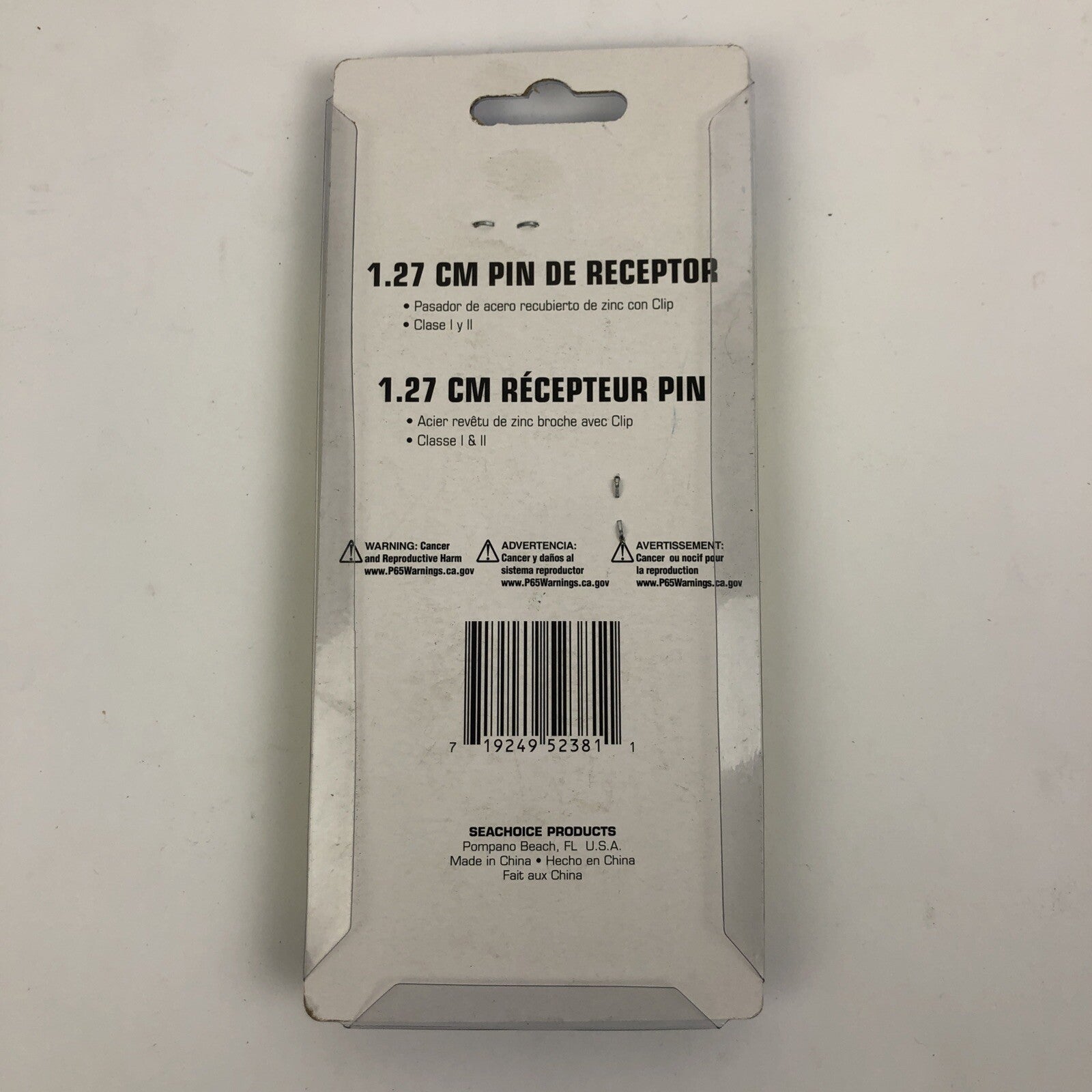 NEW SEA-CHOICE Trailer Hitch  RECEIVER PIN 1/2IN WITH CLIP / Pin SCP 52381