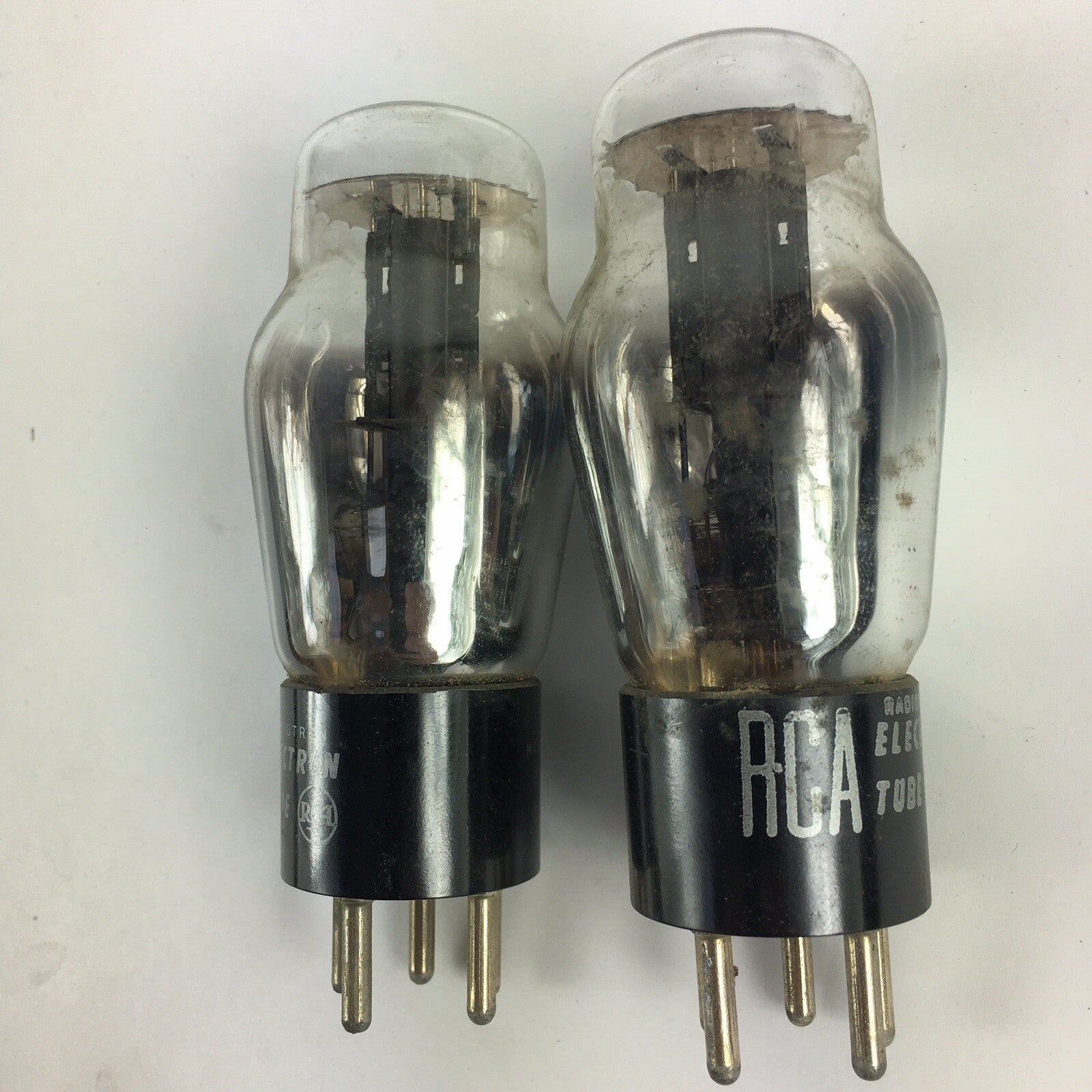 Lot of 2 : Type 80 RCA Radiotron Electron Silvertone 1 Vacuum Tubes 604 630