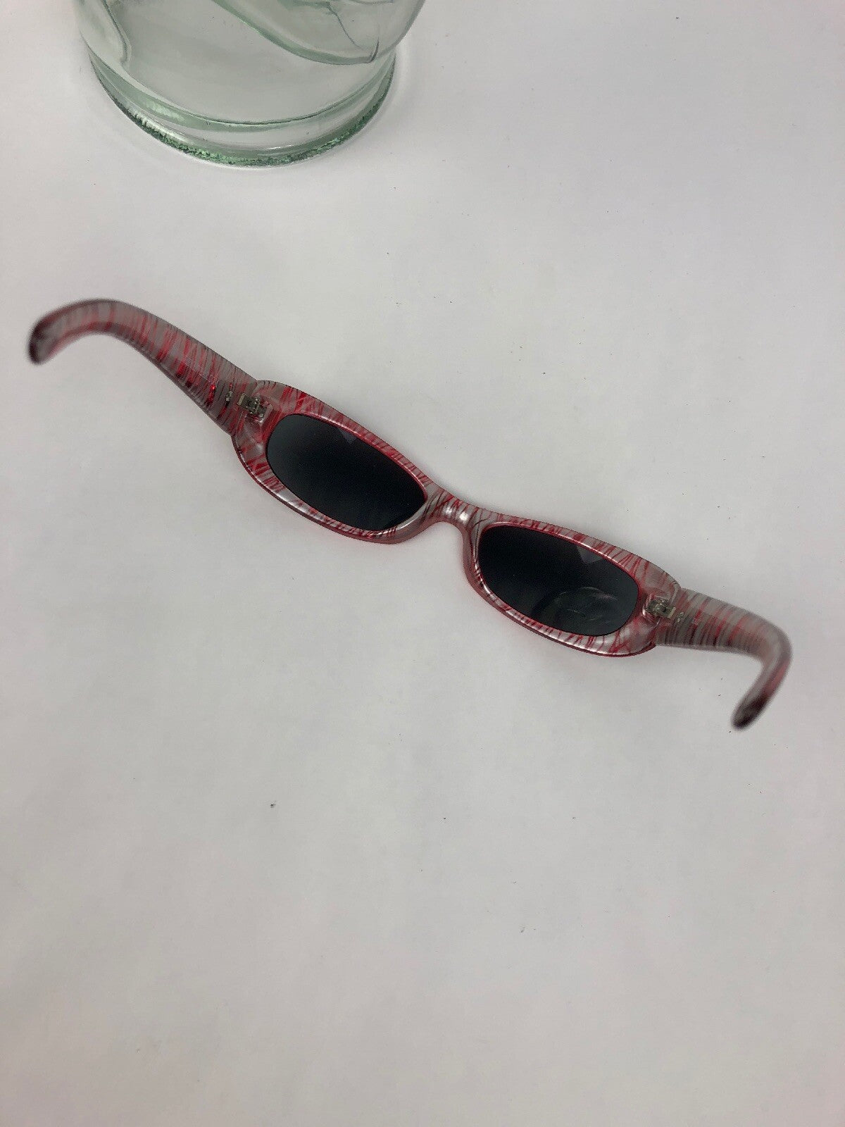 Rare DEVINE Eyewear Collection Red Silver Vintage Style Frames Sunglasses - DSO