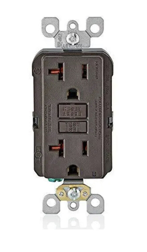 Leviton GFNT2 Self-Test SmartlockPro Slim GFCI Non-Tamper-Resistant Receptacl...