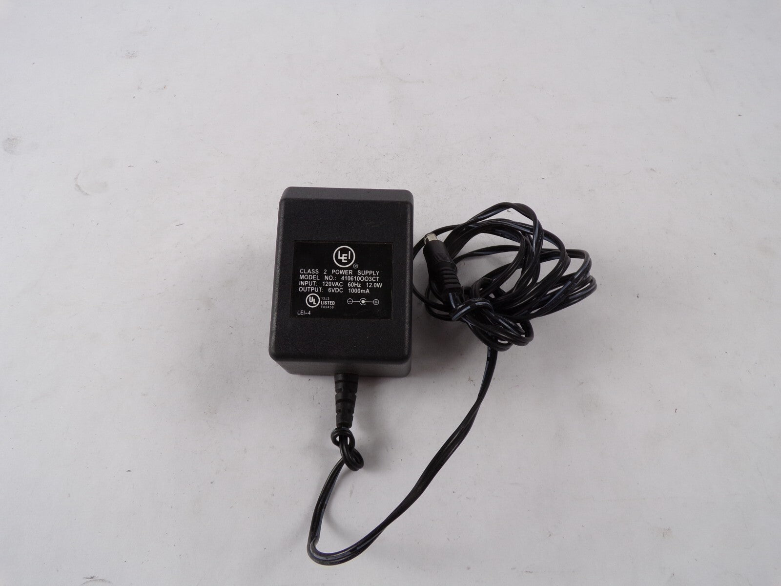 Genuine LEI CLASS 2 410610003CT Output 6 V 1000mA Power Supply Adapter A55