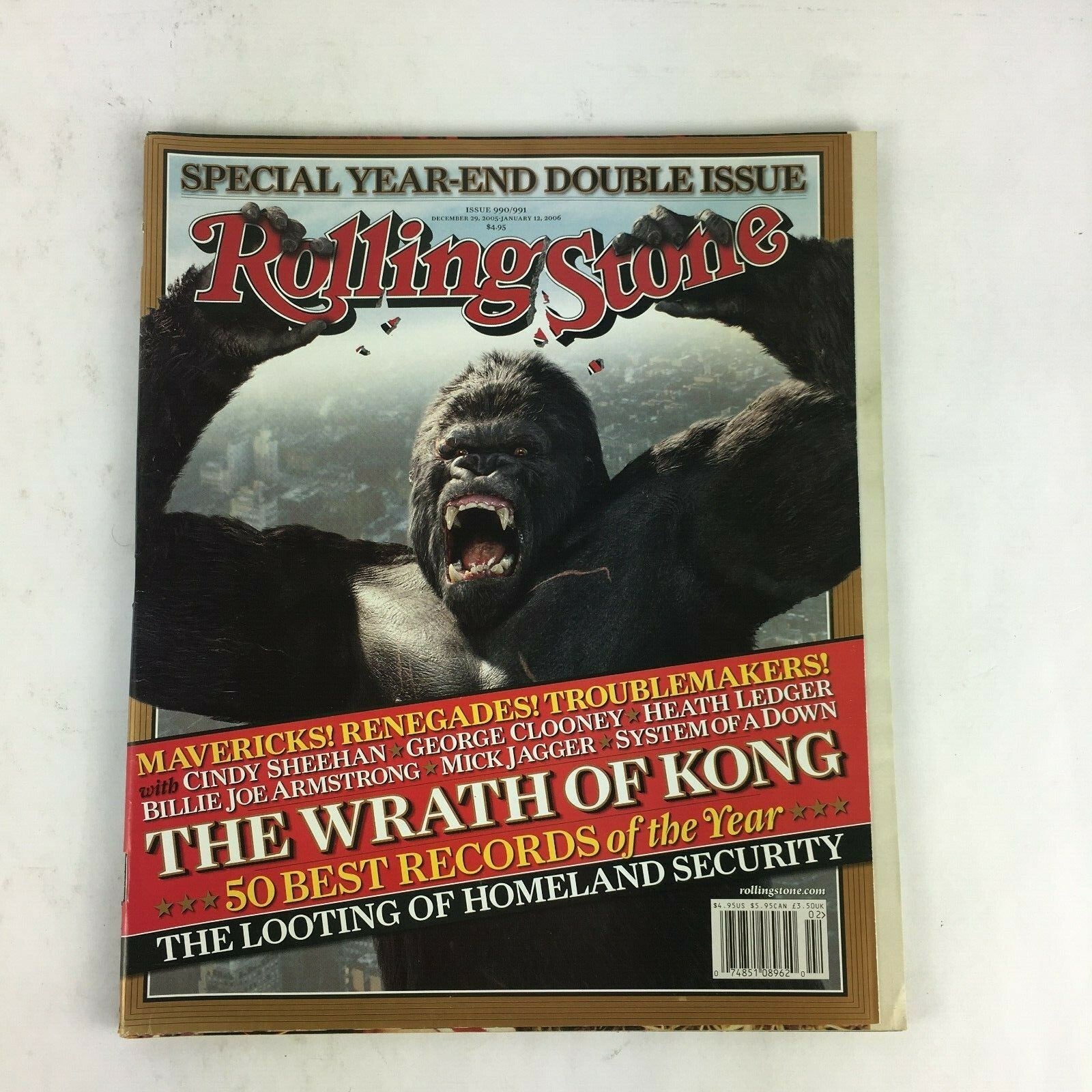 January 2006 RollingStone MagazineThe Wrath of Kong Cindy Sheehan George Clooney